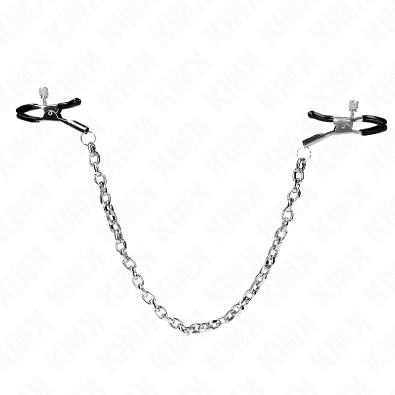 KINK - TEPELKLEMMEN MET DIKKE KETTING 30 CM