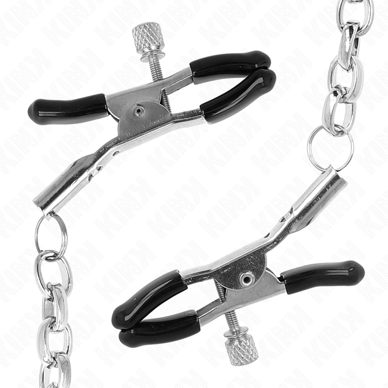 KINK - TEPELKLEMMEN MET DIKKE KETTING 30 CM