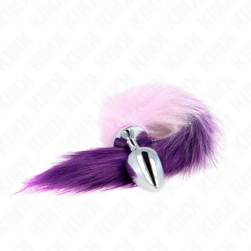 KINK - ANAAL PLUG MAAT L 10 X 4 CM MET SYNTHETISCHE STAART 40 CM VIOLET