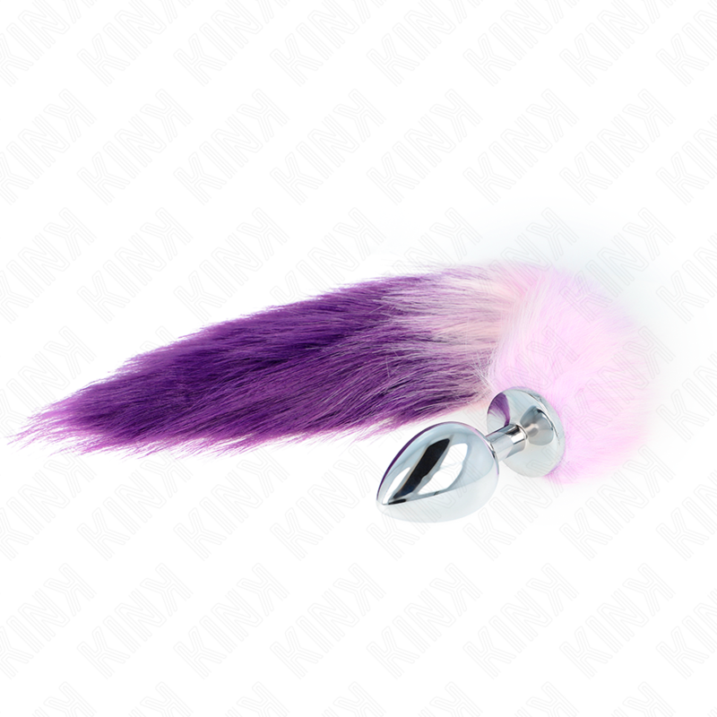 KINK - ANAAL PLUG MAAT L 10 X 4 CM MET SYNTHETISCHE STAART 40 CM VIOLET