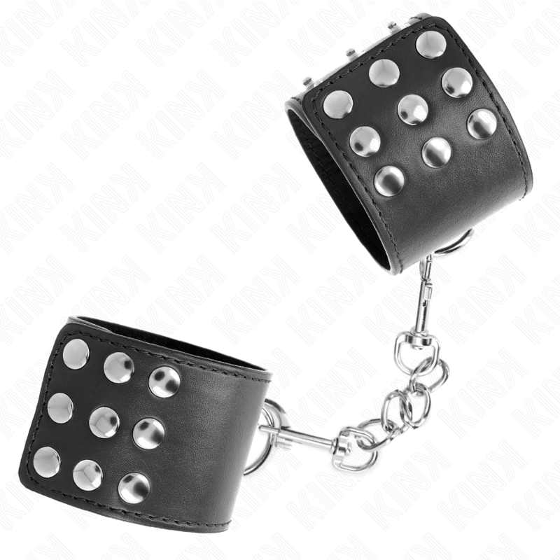 KINK - Verstelbare drukknoop polsbandjes, zwart, 19-24 cm x 5,5 cm