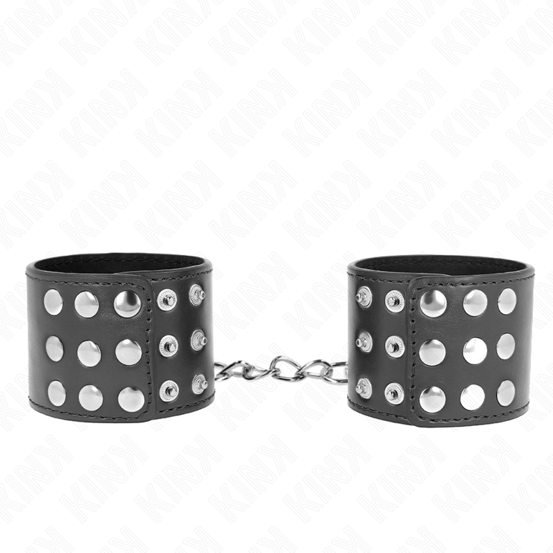 KINK - Verstelbare drukknoop polsbandjes, zwart, 19-24 cm x 5,5 cm