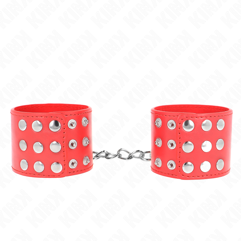 KINK - POLSBANDJES MET VERSTELBARE DRUKSLUITING ROOD 19-24 CM X 5,5 CM