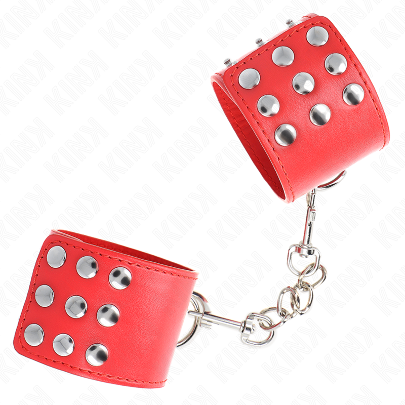 KINK - POLSBANDJES MET VERSTELBARE DRUKSLUITING ROOD 19-24 CM X 5,5 CM
