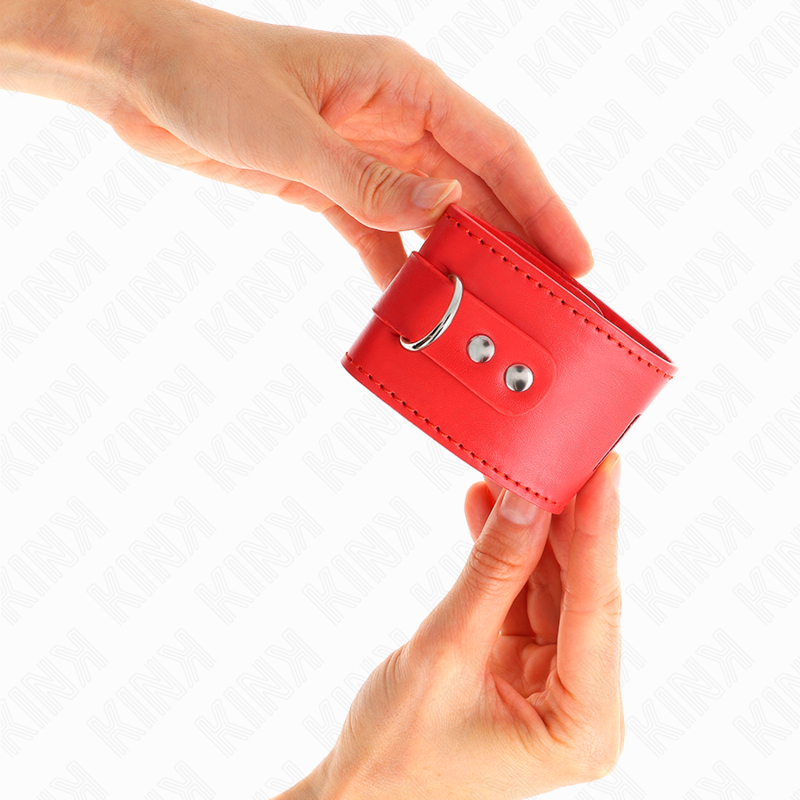 KINK - Polsbandjes met verstelbare rode hangslotsluiting 16-23 cm x 5,5 cm