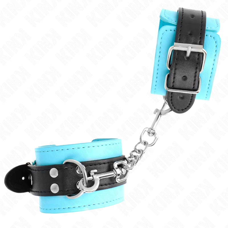KINK - Polsbandjes met haak, blauwe voering, verstelbaar, 20-28 cm x 5,5 cm
