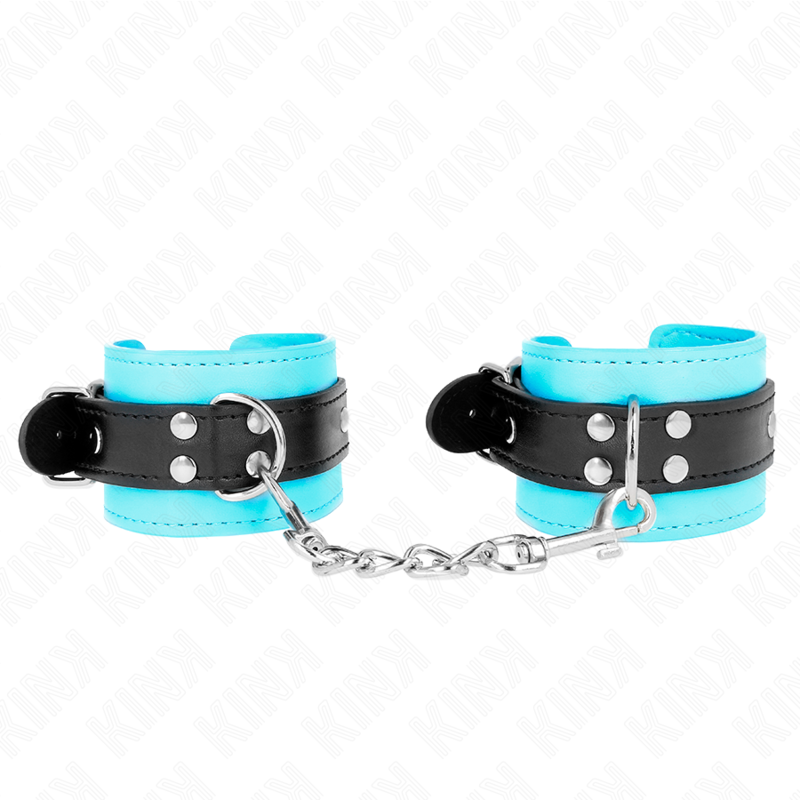 KINK - Polsbandjes met haak, blauwe voering, verstelbaar, 20-28 cm x 5,5 cm