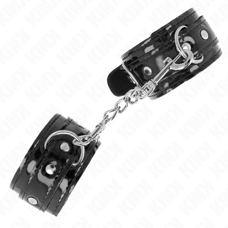 KINK - Verstelbare glanzende neopreen polsbandjes 17-24 cm x 4,5 cm