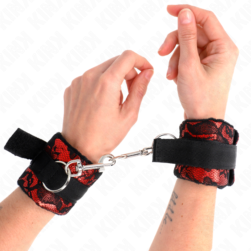 KINK - ROOD-ZWARTE SCHANDAAL DESIGN POLSBANDJES