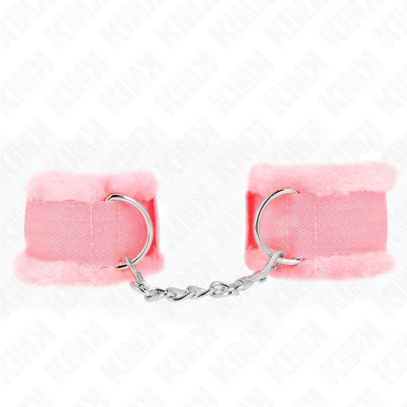 KINK - VERSTELBARE ROZE GEVOERDE POLSBANDJES 17-31 CM X 7 CM