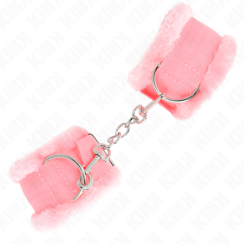 KINK - VERSTELBARE ROZE GEVOERDE POLSBANDJES 17-31 CM X 7 CM