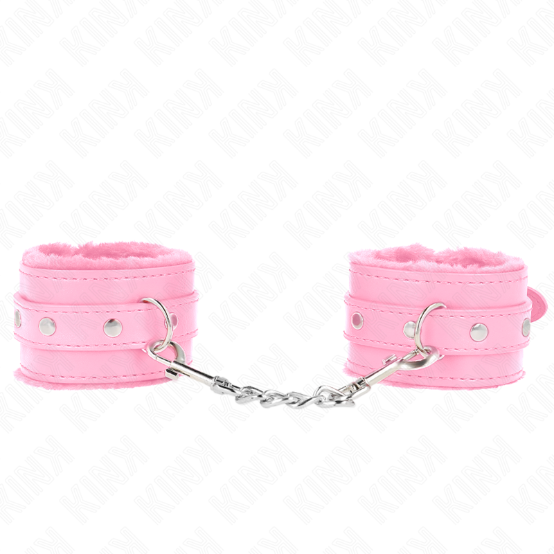 KINK - PREMIUM ROZE GEVOERDE POLSBANDJES MET VERSTELBARE ROZE BAND 17-29 CM X 6 CM