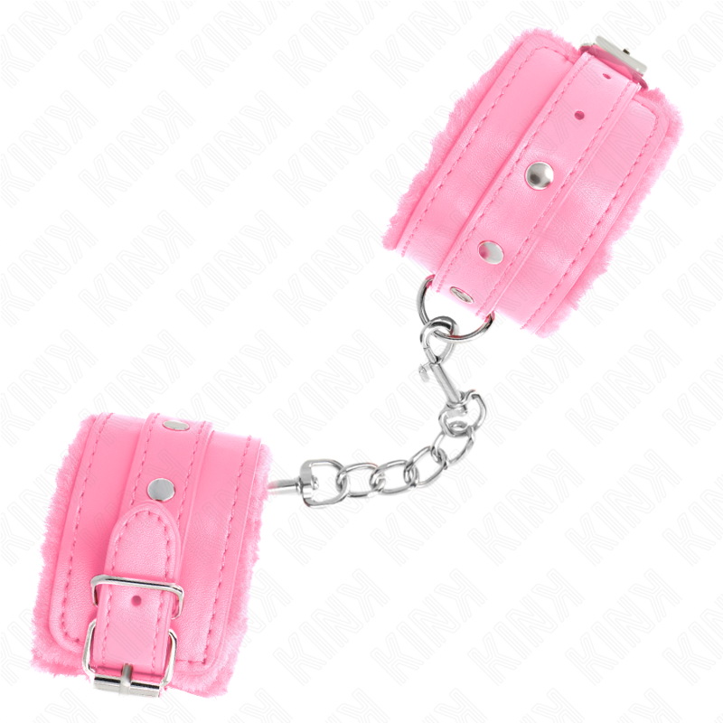 KINK - PREMIUM ROZE GEVOERDE POLSBANDJES MET VERSTELBARE ROZE BAND 17-29 CM X 6 CM