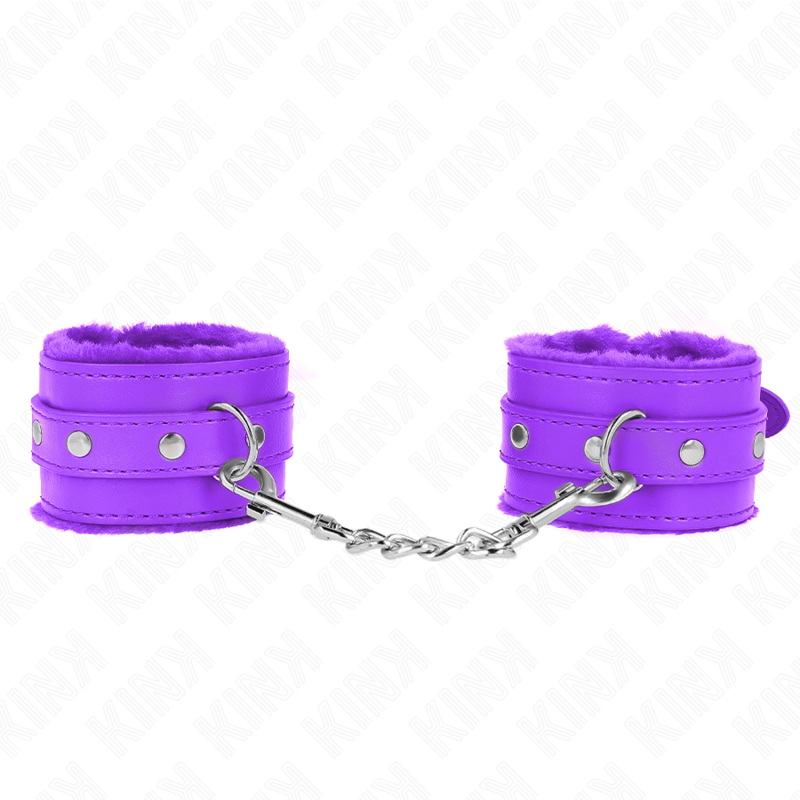 KINK - PREMIUM GEVOERDE POLSBANDJES VIOLET MET VERSTELBARE VIOLETTE BAND 17-29 CM X 6 CM