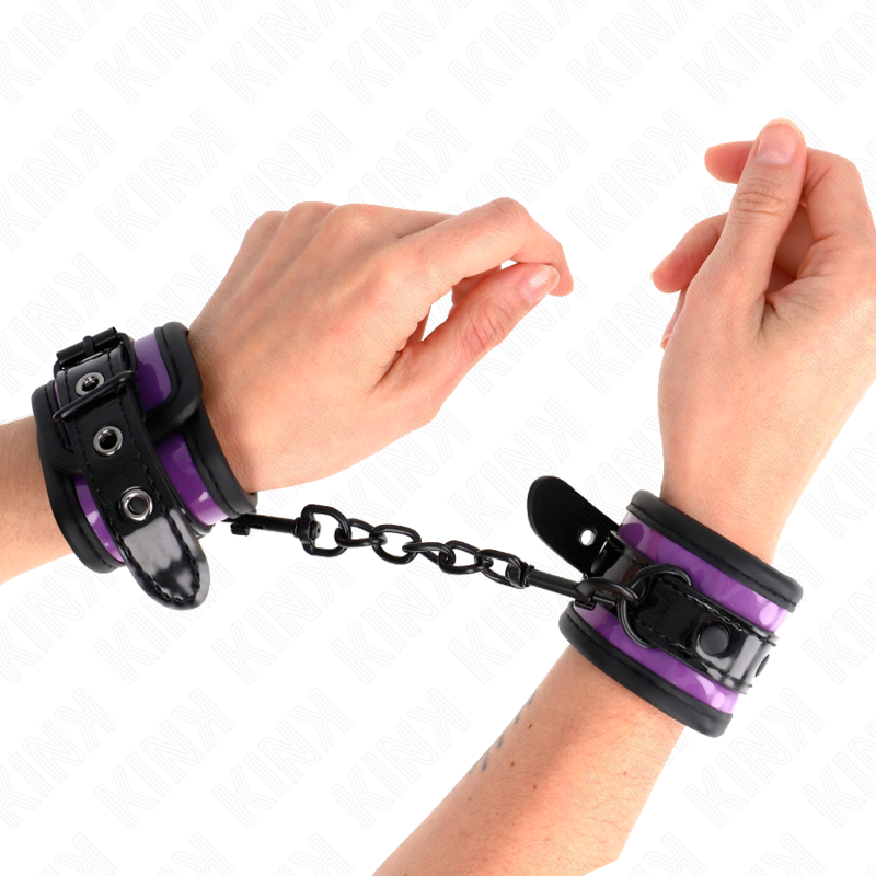 KINK - VERSTELBARE LILA NEOPREEN POLSBANDJES 21-28 CM X 5 CM