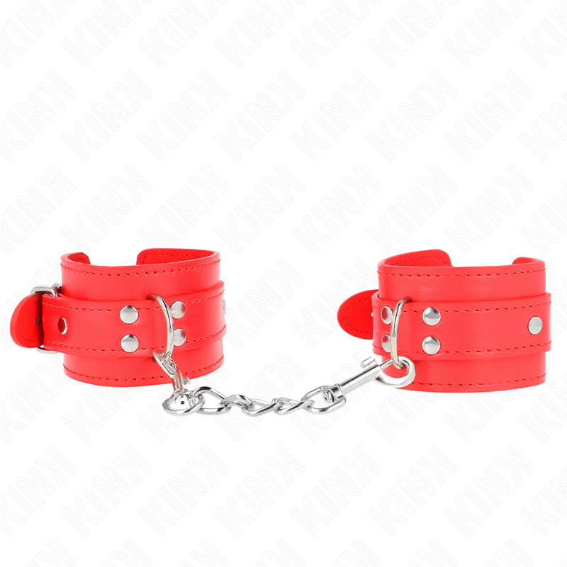 KINK - EENVOUDIGE RODE VERSTELBARE POLSBANDJES 20-23 CM X 5,5 CM