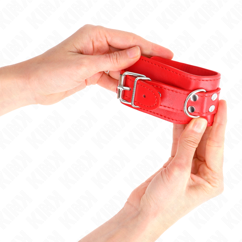 KINK - EENVOUDIGE RODE VERSTELBARE POLSBANDJES 20-23 CM X 5,5 CM