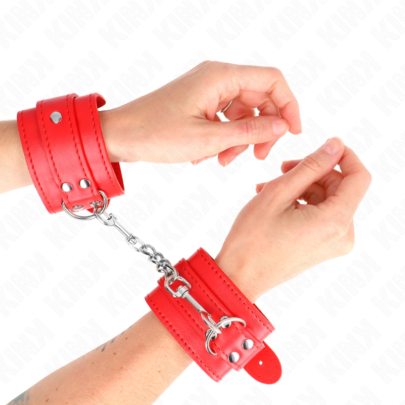KINK - EENVOUDIGE RODE VERSTELBARE POLSBANDJES 20-23 CM X 5,5 CM