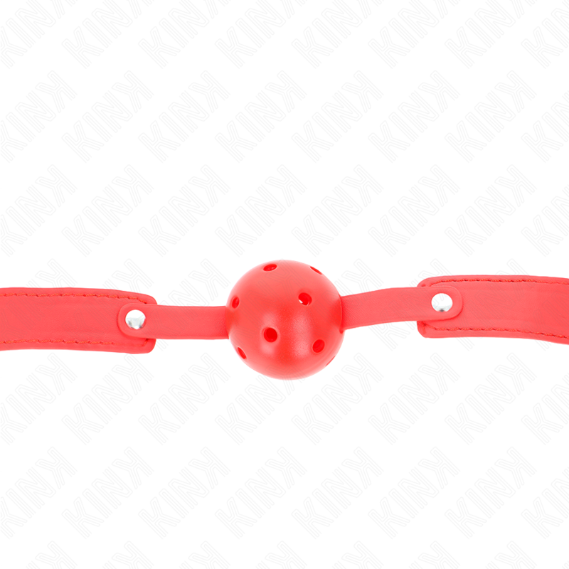 KINK - BALL GAG 4,5 CM ADEMEND ROOD 65 x 2,5 CM