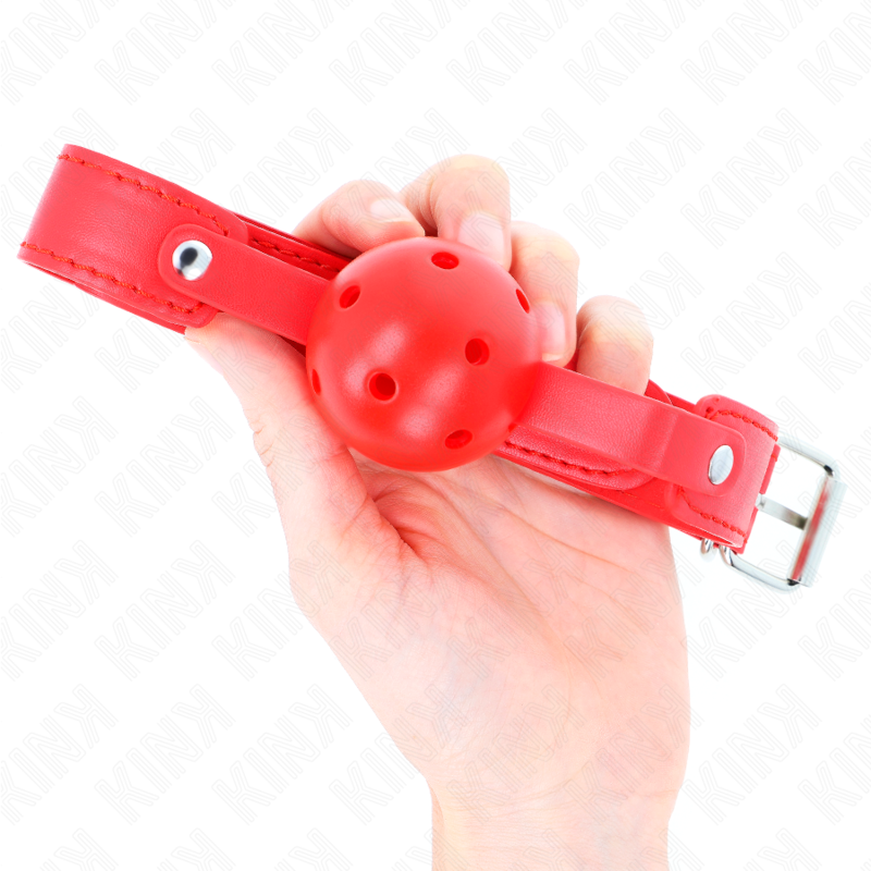 KINK - BALL GAG 4,5 CM ADEMEND ROOD 65 x 2,5 CM