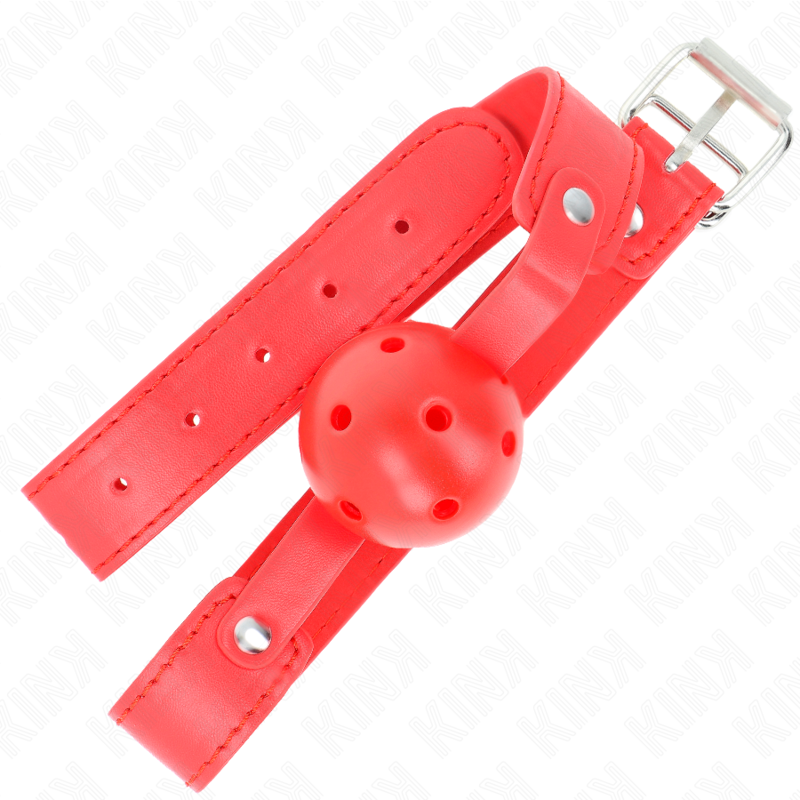 KINK - BALL GAG 4,5 CM ADEMEND ROOD 65 x 2,5 CM