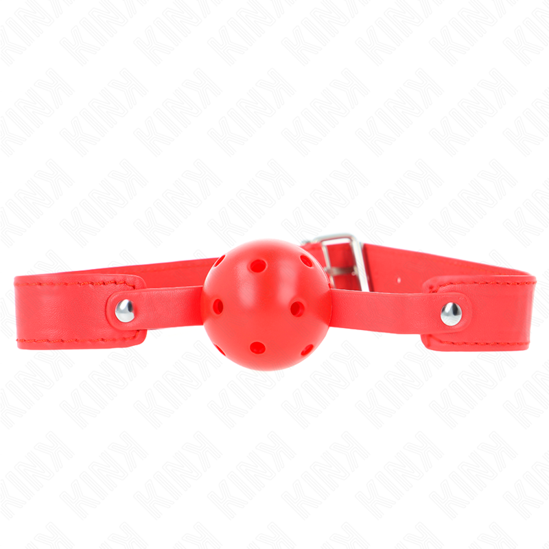 KINK - BALL GAG 4,5 CM ADEMEND ROOD 65 x 2,5 CM