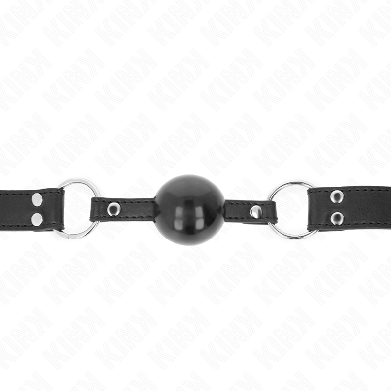 KINK - 4 CM ZACHTE EN STEVIGE BALL GAG MET 62 x 2,5 CM VERSTELBARE KUNSTLEDEREN BAND 42-58 CM