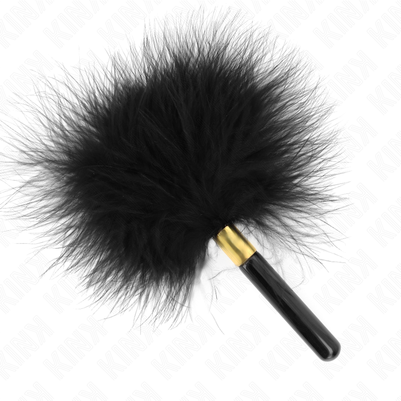 KINK - TICKLE FEATHERS GOUD METAAL ZWART 18 CM