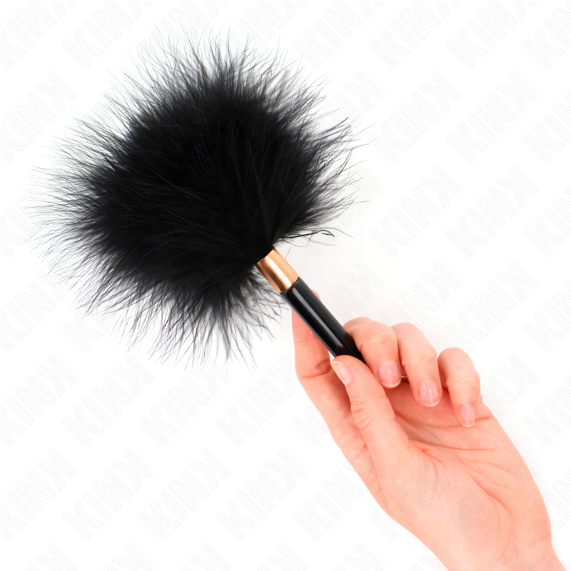KINK - TICKLE FEATHERS GOUD METAAL ZWART 18 CM