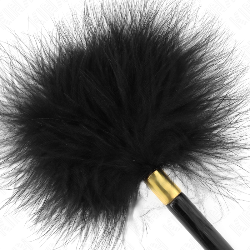 KINK - TICKLE FEATHERS GOUD METAAL ZWART 18 CM