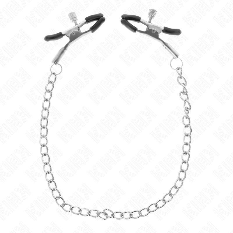 KINK - TEPELKLEMMEN MET DUNNE KETTING 30 CM