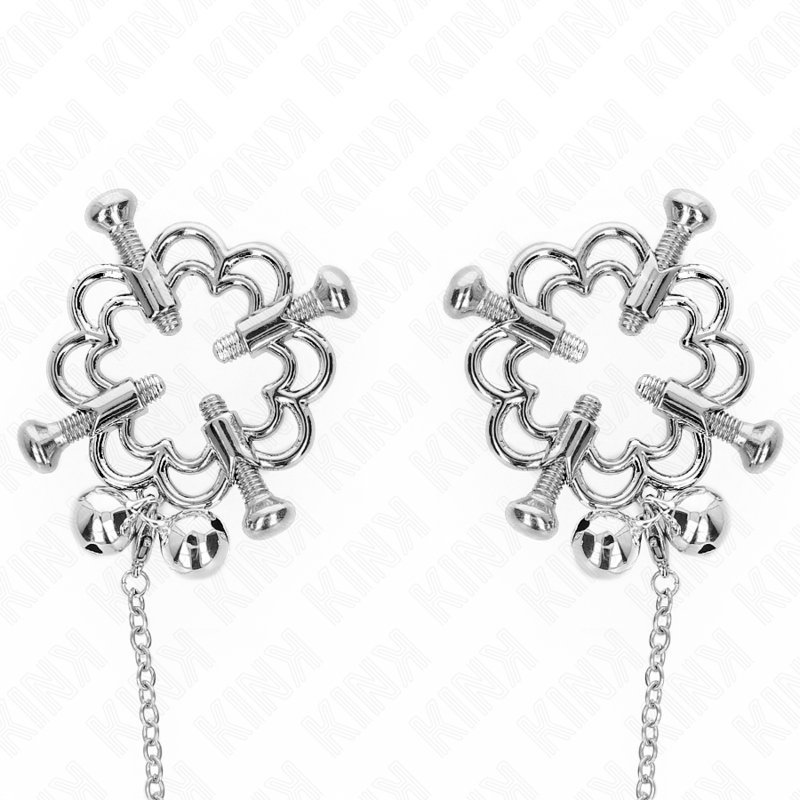 KINK - METALEN BLOEMEN TEPELKLEMMEN MET KETTING