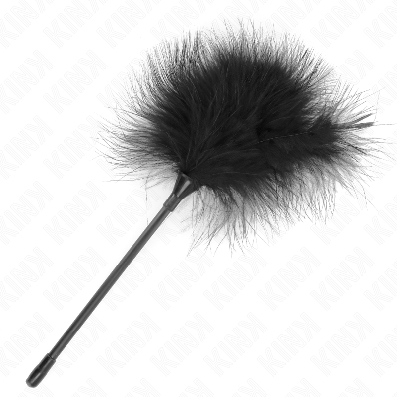 KINK - TICKLE FEATHERS ZWART GEBRUIKT VOOR BONDAGE KIT 27 CM