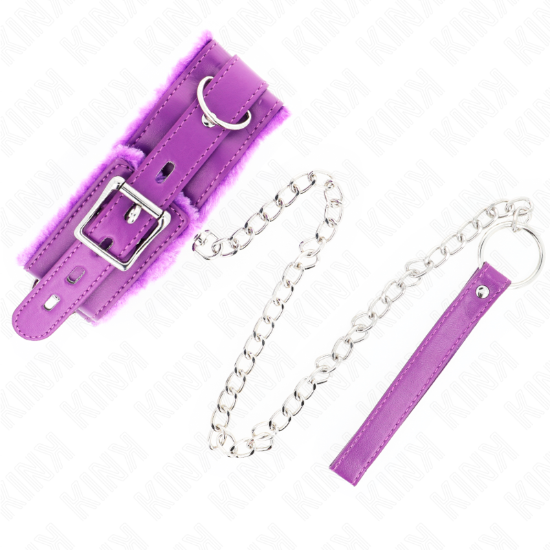 KINK - 65 CM LIJNHALSBAND MET BEPERKINGEN, PAARS, VERSTELBAAR 36-42 CM X 5,5 CM