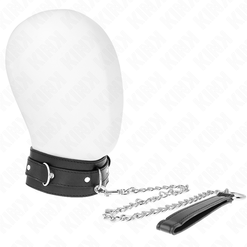 KINK - KETTING MET BAND 65 CM ZWART 54 X 4,5 CM