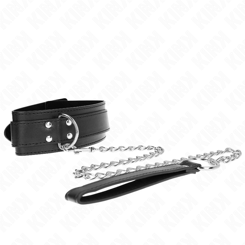 KINK - KRAAG MET 65 CM BAND, ZILVEREN GESP, VERSTELBAAR 33-46 CM X 5,5 CM