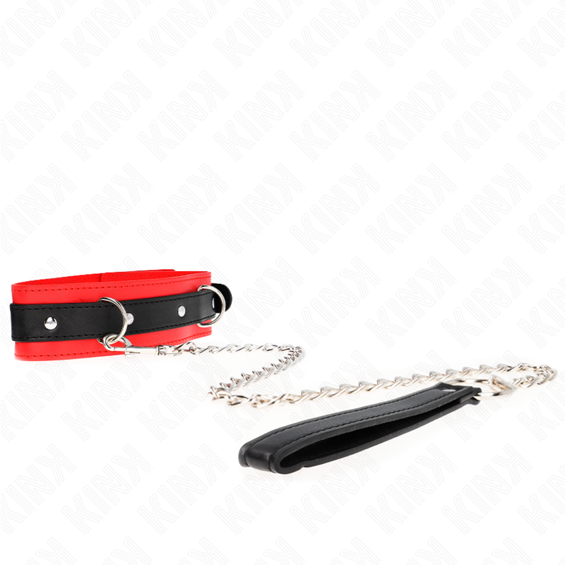 KINK - HALSBAND MET LIJN 65 CM BASISMODEL MODEL 3 ROOD 53 X 5 CM