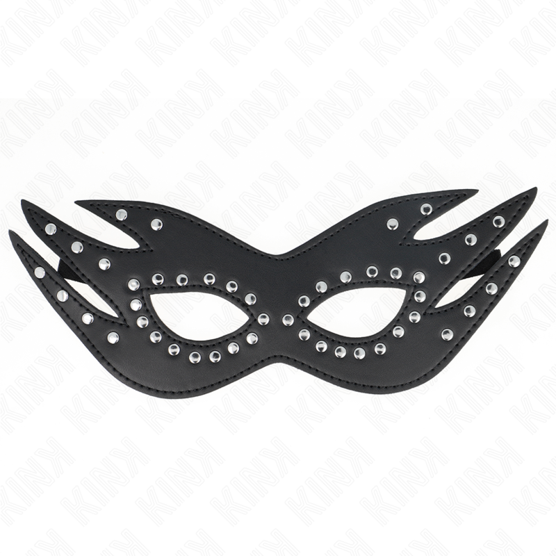 KINK - MASKER VAN KUNSTLEER MET KLINKNAGELS MODEL 3 26 x 9,5 CM