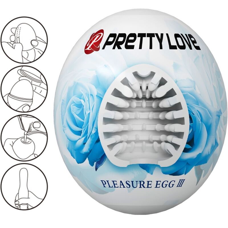 PRETTY LOVE - WITTE EI MANNELIJKE MASTURBATOR