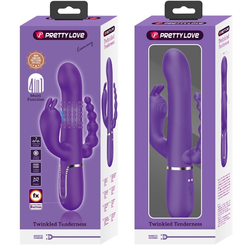 PRETTY LOVE - CAMMY TRIPLE MULTIFUNCTIONELE VIBRATOR 4 IN 1 PAARS