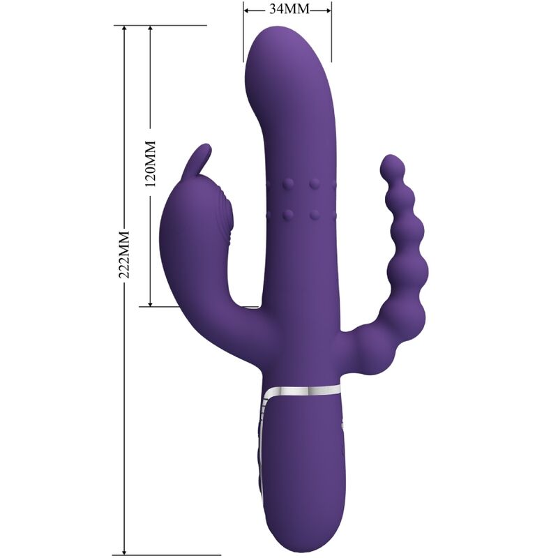 PRETTY LOVE - CAMMY TRIPLE MULTIFUNCTIONELE VIBRATOR 4 IN 1 PAARS