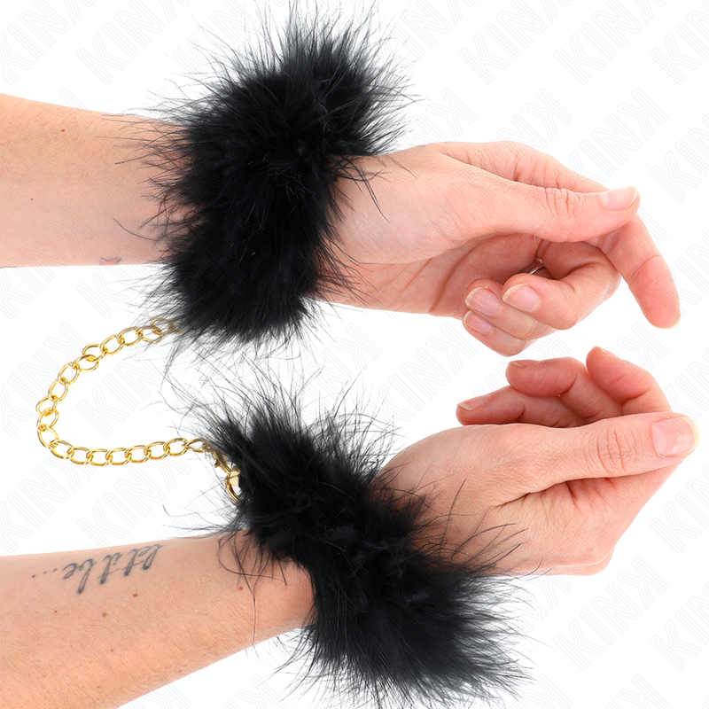 KINK - ZWARTE VEER HANDBOEIEN MET GOUDEN KETTING MODEL 2