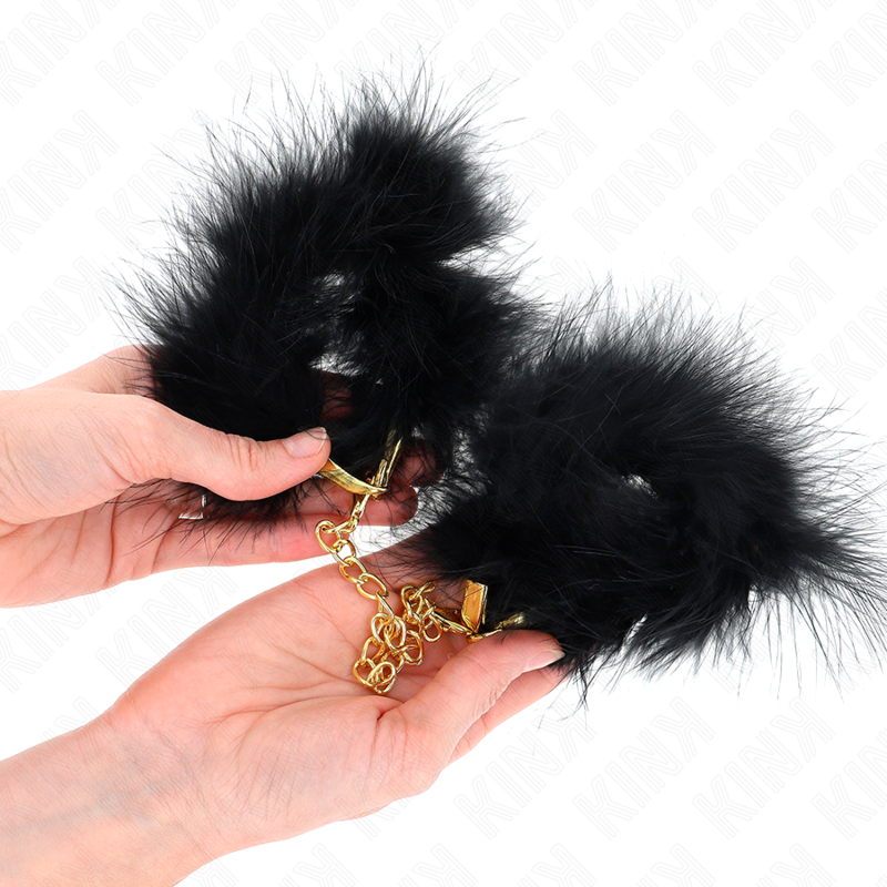 KINK - ZWARTE VEER HANDBOEIEN MET GOUDEN KETTING MODEL 2