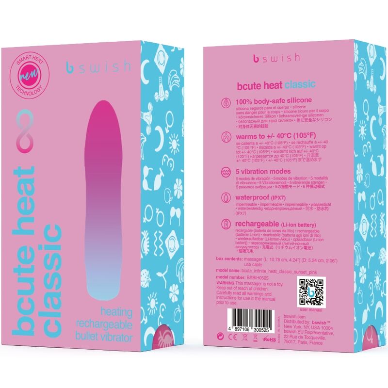 B SWISH - BCUTE INFINITE HEAT KLASSIEKE ROZE VERWARMBARE VIBRATOR