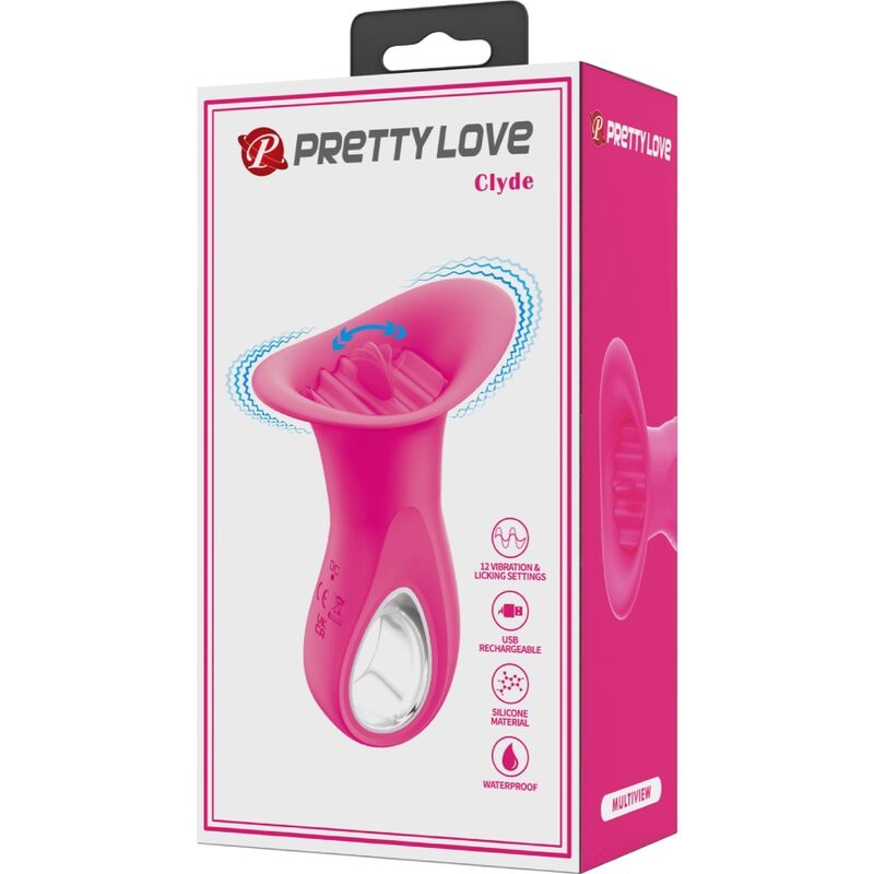 PRETTY LOVE - CLYDE ORALE VIBRATOR TONGVIBRATOR 12 VIBRATIES ROZE