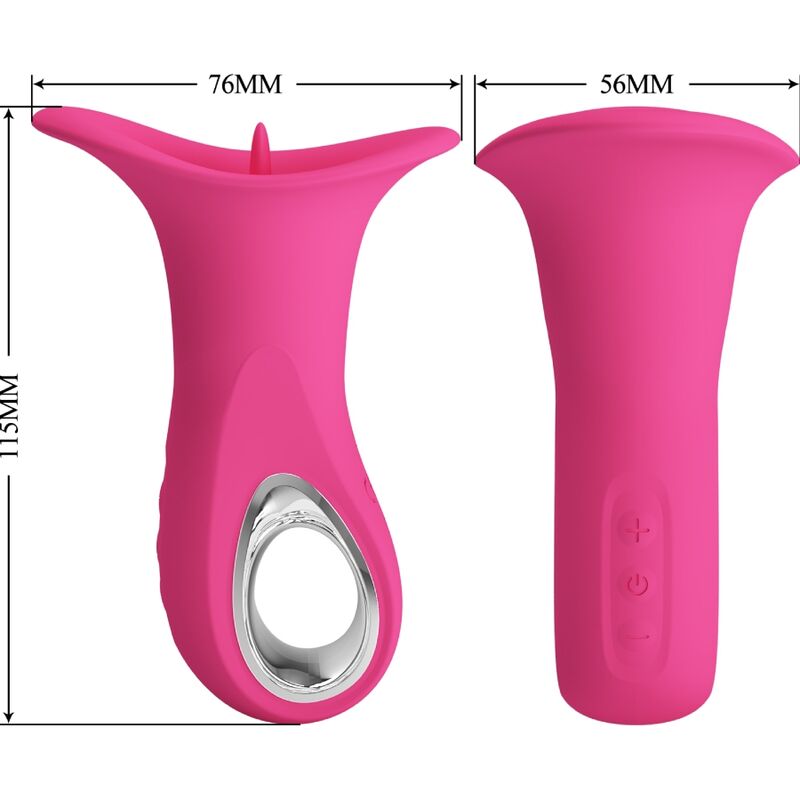 PRETTY LOVE - CLYDE ORALE VIBRATOR TONGVIBRATOR 12 VIBRATIES ROZE