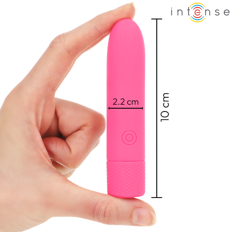 INTENSE - SYMONE USB OPLAADBARE VIBRATIEBOL 8 VIBRATIES ROZE 10 X 2,2 CM