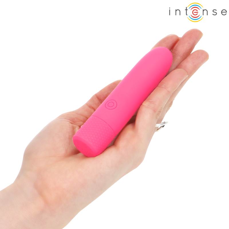 INTENSE - SYMONE USB OPLAADBARE VIBRATIEBOL 8 VIBRATIES ROZE 10 X 2,2 CM