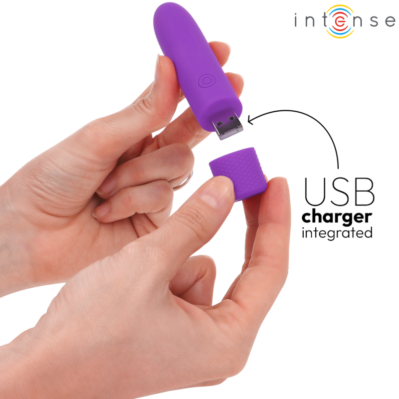 INTENSE - SYMONE USB OPLAADBARE VIBRATIEBOL 8 VIBRATIES PAARS 10 X 2,2 CM
