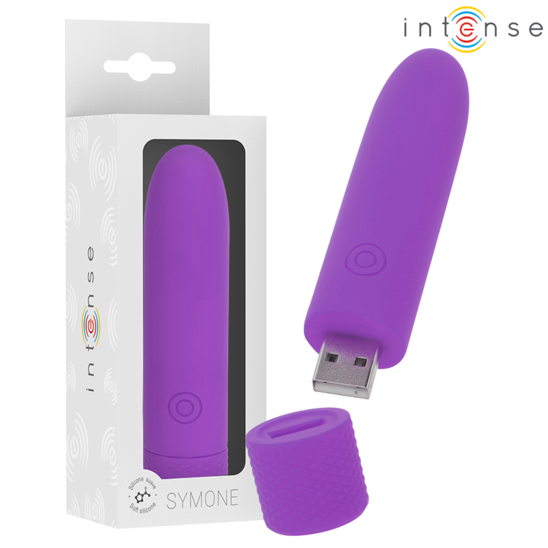 INTENSE - SYMONE USB OPLAADBARE VIBRATIEBOL 8 VIBRATIES PAARS 10 X 2,2 CM